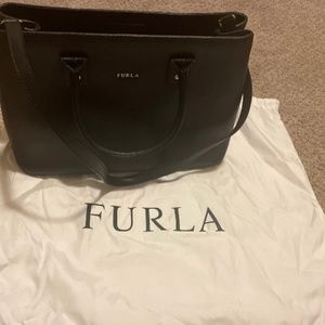 Authentic Furla Black Saffiano Leather Handbag bags